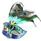 Party Mask Woman Female Masquerade Masks Luxury Peacock Feathers Half Face Mask Party Cosplay Costume Halloween Venetian Mask