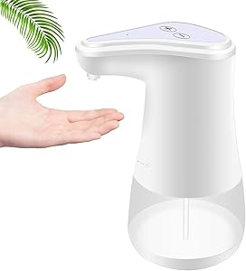 Alcohol Hand Sanitizer Dispenser Automatic Sensor Pump Non-Contact Sprayer Bottles White 360ml Touchless Soap Adjustable Dispenser Good for Home Restaurant School Shopping Mall