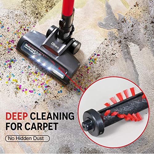 Dibea Upgraded 15000pa Cordless Lightweight Stick Vacuum Cleaner