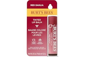 Burt's Bees Tinted Lip Balm, Hydrates and Softens Dry Lips with Long-Lasting Moisture for up to 8 Hours, Pack of 1 - Red Dahl