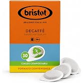 Bristot ESE DECAF Coffee Pods &ndash; Italian Medium Roast Espresso &ndash; 30 Count &ndash; Easy Serve Espresso Pods Compatible with ESE Machines