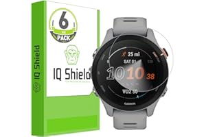 IQShield Screen Protector Compatible with Garmin Forerunner 255s Music (6-Pack) Anti-Bubble Clear TPU Film