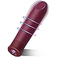 Bullet Vibrator with Angled Tip for Precision Clitoral Stimulation, Discreet Rechargeable Lipstick Vibe with 10 Vibration Modes Waterproof Nipple G-spot Stimulator Sex Toys for Women (Red)