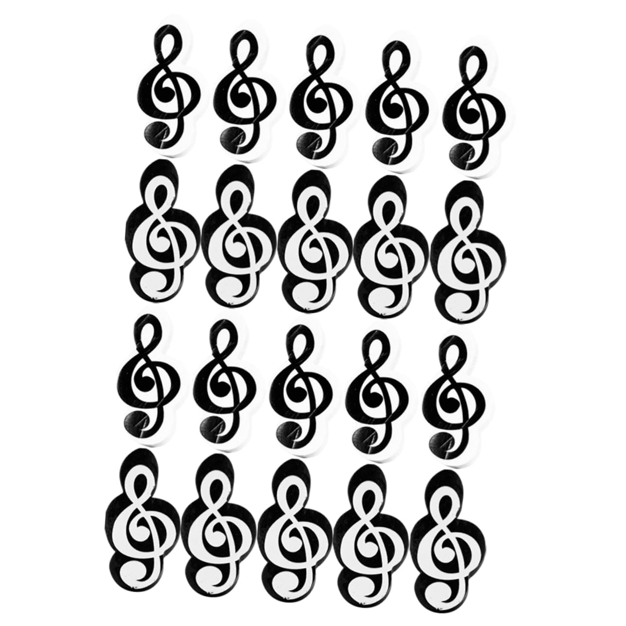 20 pcs Bulk Modeling Stationery erasers for Reward Student Note Cute Small erasers Small erasers Small Eraser Eraser Music Mini Music Symbol erasers Sheet Music