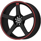 Motegi Racing MR116 Matte Black Finish Wheel with Red Accents (16x7"/5x100mm)