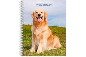 Golden Retrievers | 2026 6 x 7.75 Inch Spiral-Bound Wire-O Weekly Engagement Planner Calendar | New Full-Color Image Every Week | BrownTrout | Animals Dog Breeds Pets