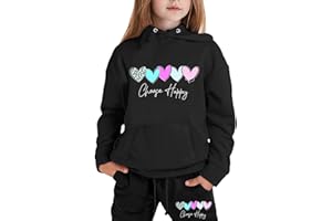 2 Piece Fall Sweatsuits Sets Hoodie for Girls Kids Letter Workout Children Sweatsuit Sets Tracksuit Sets Hooded 2025