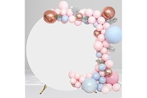 ANTIZZ 7.2 ft Arch Backdrop Stand Cover(Only Cover, Stand not Included), White Balloon Wedding Arch Spandex Fitted Cover for Baby Shower Parties Decoration