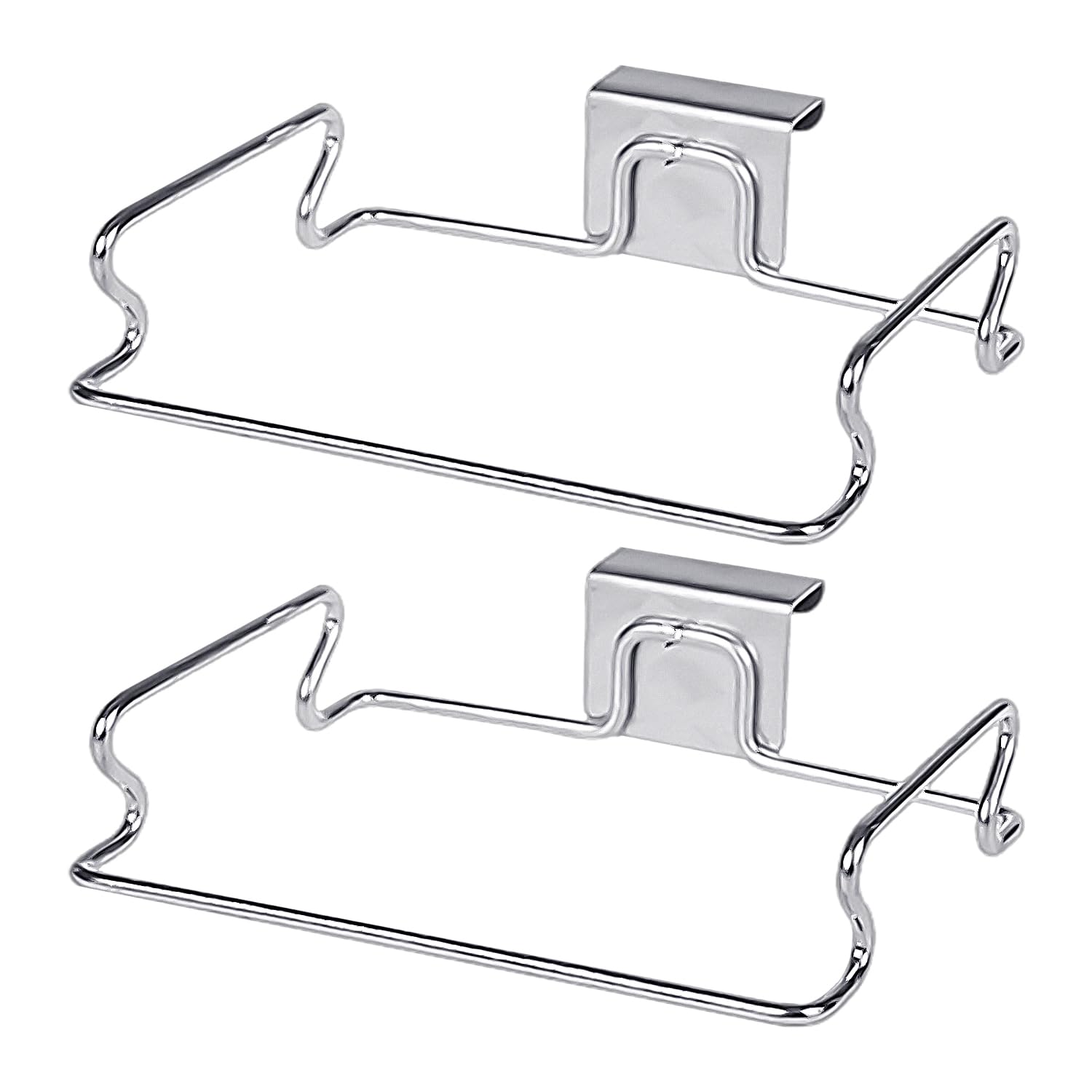 TYGFRT 2 PCS Stainless Steel Garbage Bag Support Rack, Hanging Garbage Bag Holder, Plastic Bag Storage Rack, Kitchen Organizing Accessories for Kitchen, Bathroom, Cabinet