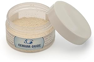 Glass Polish PRO 1.76oz (50g) Cerium Oxide - Fine-Grade Cerium Oxide Glass Polishing Powder - TREO 95% - 2.5 Microns - White