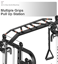 DONOW Smith Machine with Weight Stacks Power Cage