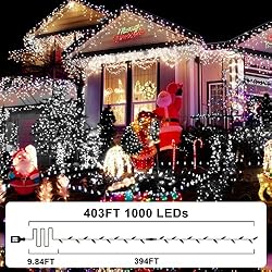 KNONEW 403ft 1000 LED String Lights Outdoor