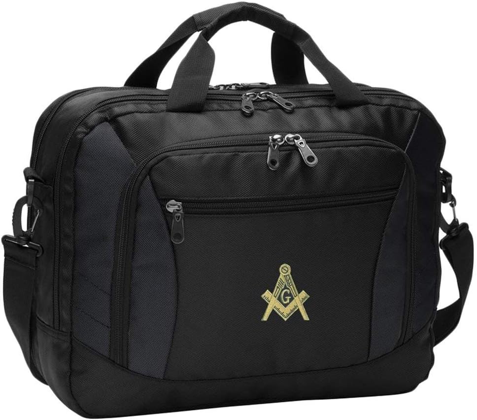 Masonic Commuter Brief Messenger Bag Black
