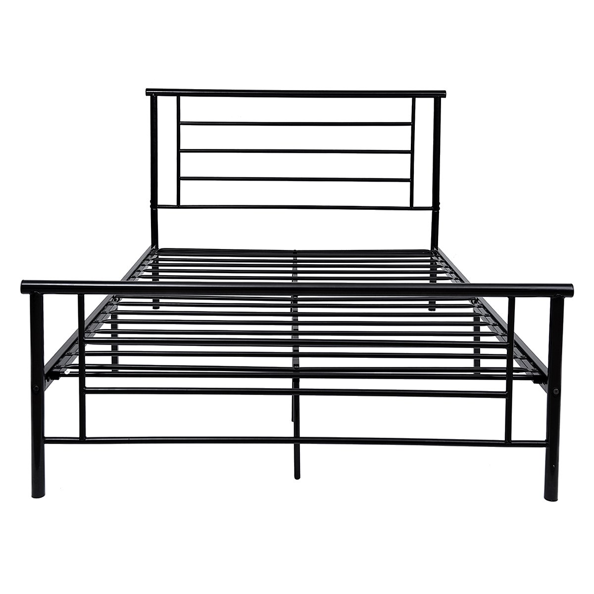 Metal Bed Platform Frame With Headboard And Footboard Mattress
