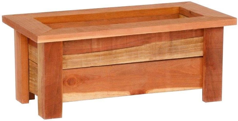 18 in. x 31 in. Red-Wood Planter Box