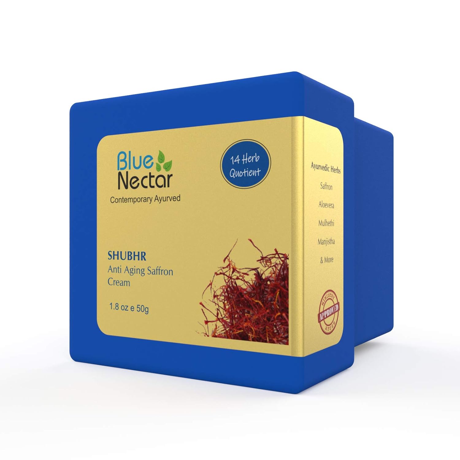 blue nectar ayurvedic anti ageing saffron and sandalwood face cream