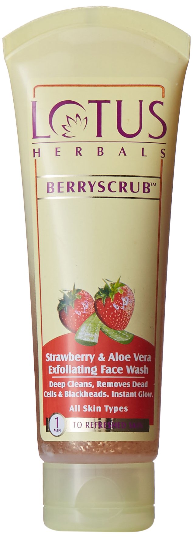 Lotus Herbals Berryscrub Strawberry and Aloe Vera Exfoliating Face Wash