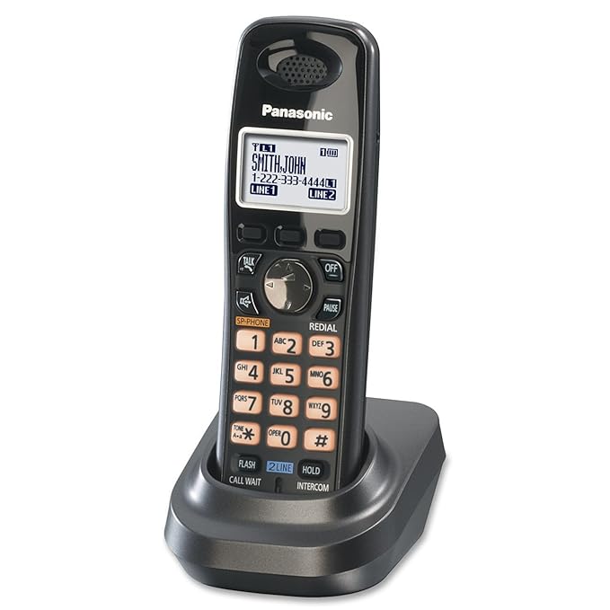 Panasonic KXTGA939T Extra Handset for KXTG93XX Cordless Phones (Metallic Black) Amazon.in