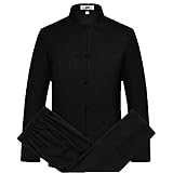 ZooBoo Mens Chinese Traditional Cotton Linen