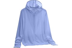 Women's Lightweight Breathable Sun Jackets Long Sleeve Full Zip UPF 50+ Athletic Hoodie Jacket with Thumb Holes