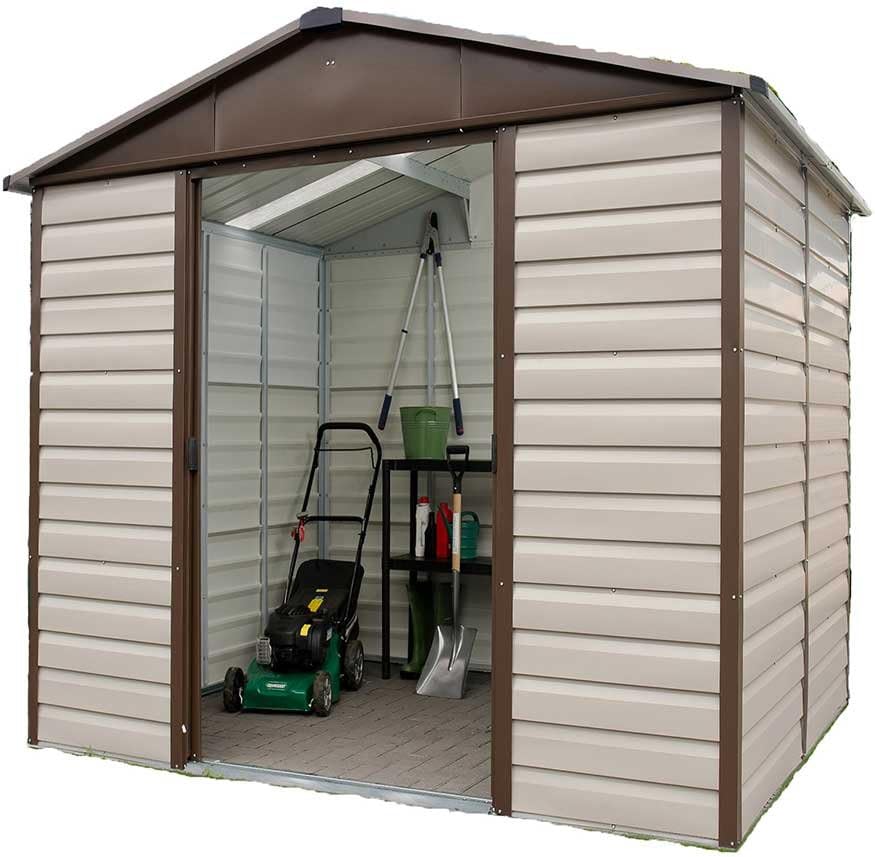 Shiplap 10x6 Metal Apex Shed with 2 Light Panels - Assembly Service