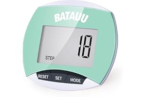 BATAUU Best Pedometer, Simply Operation Walking Running Pedometer with Calories Burned and Steps Counting