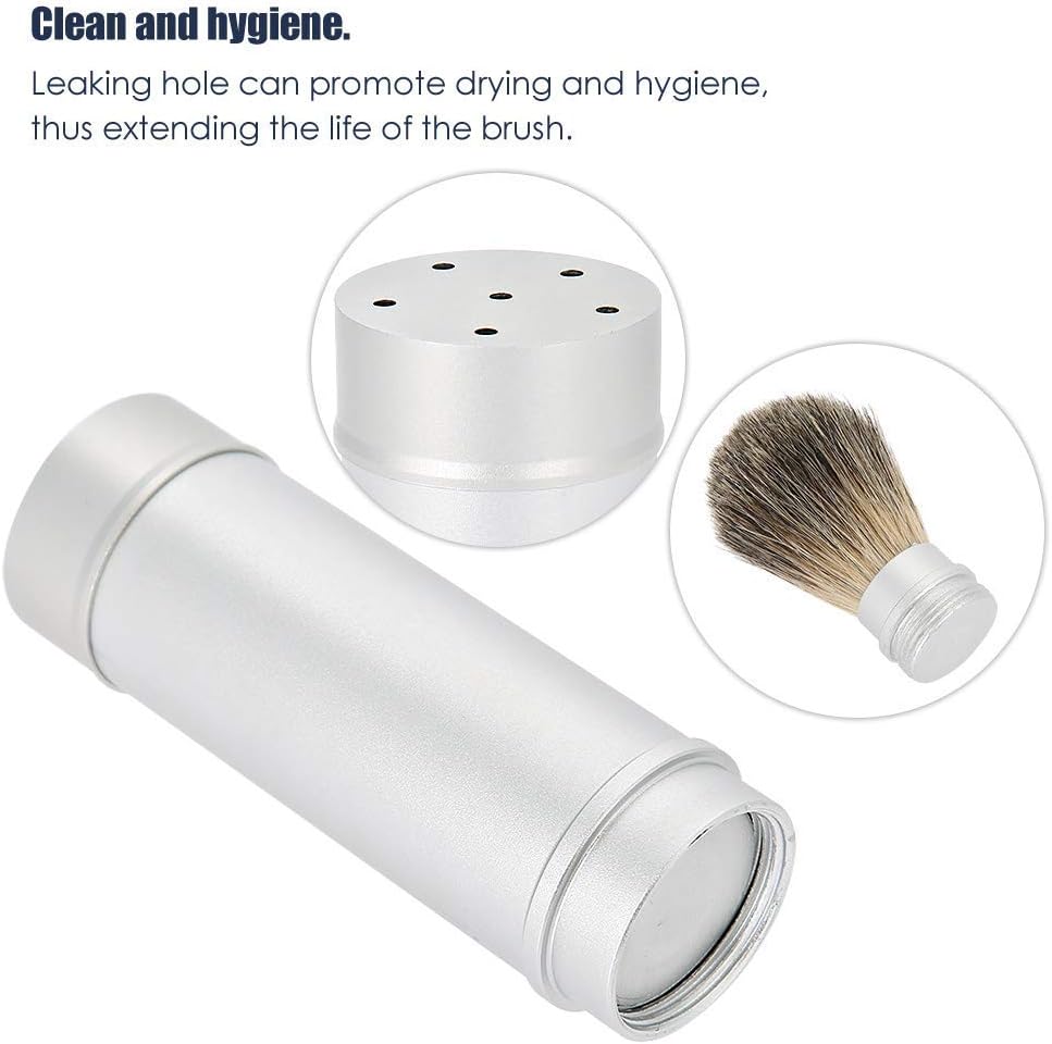 Portable Shaving Brush, Dust Proof Mustache Bristle Hair Brush for Men - Image 4