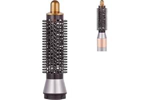 SYGBTTQ Small Round Volumizing Brush for Dyson Airwrap Attachments Smaller Round Brush Attachment for Dyson Air Wrap Styler, Fluff up and Volumize for Styling (Gold)