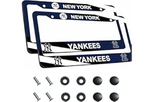 2Pack for Yankees Fans License Plate Frames, Exclusive for Fans! Suitable for 2 Packs of Front and Rear Car Labels (14-6-YJ)