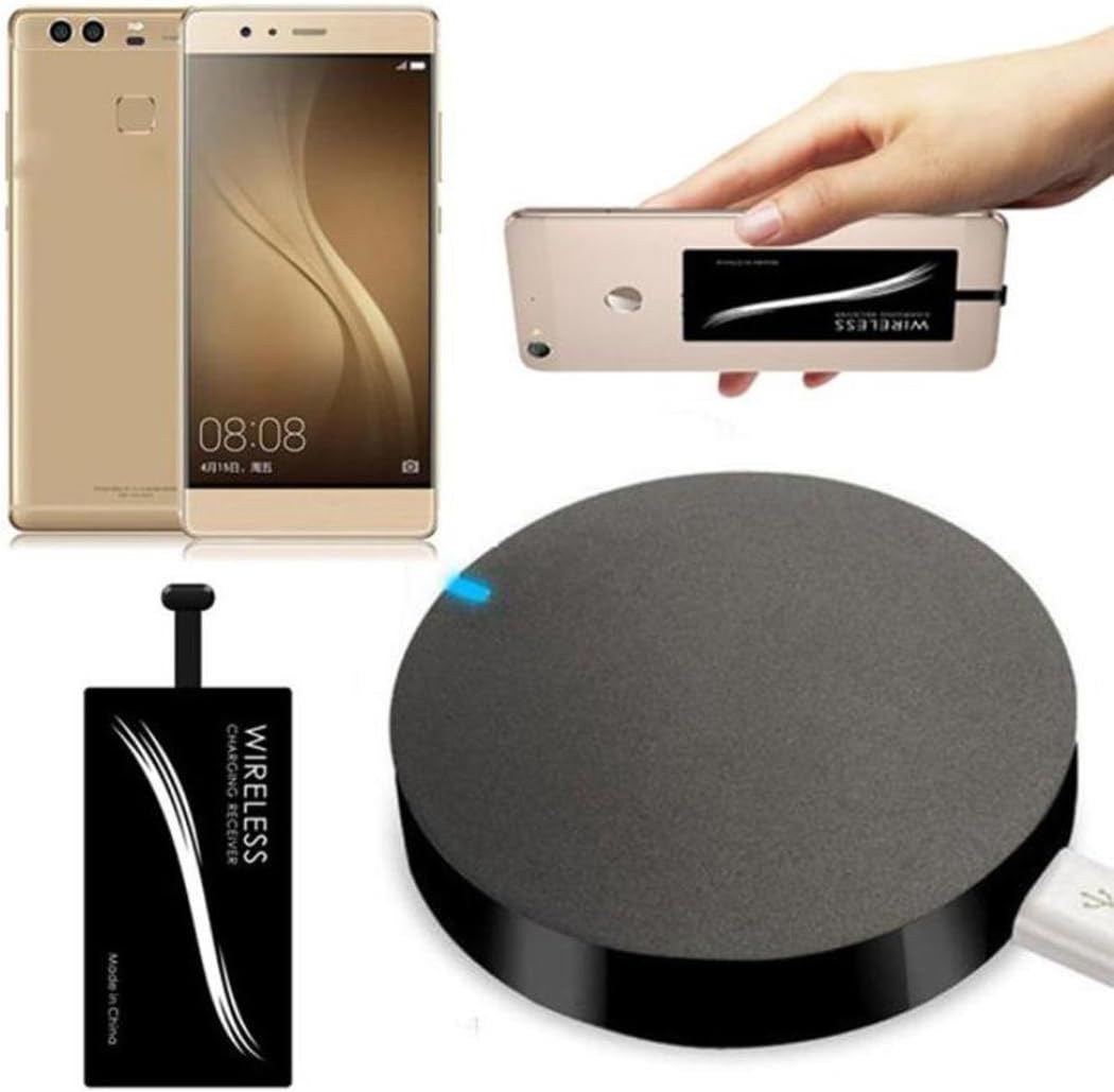 Wireless Charger, AMA(TM) Qi Wireless Charger Stand Fast Charging Pad + Type-C Charger Sticker Receiver for OnePlus 2 Two