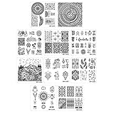 Bundle Monster 10pc Nail Art Polish Manicure Stamping Plates-Festival Collection
