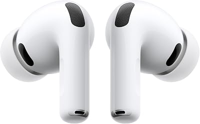 AirPods Pro 3, Cancellazione attiva del rumore, Rilevamento della frequenza cardiaca, Cuffie Bluetooth, Audio spaziale, Suono ad alta fedeltà, Ricarica USB-C​​​​​​​