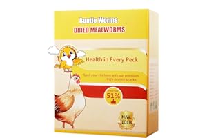 BUNTIE WORMS 10LB Dried Mealworms, 100% Natural, Non-GMO Meal Worms, Dried for Chickens, Wild Birds, Reptile, Hamster, Hedgehog, Pigeon