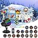 KMASHI Christmas Lights Projector-16 Patterns with Remote Control Timer Show Landscape lamp,Waterproof Holiday LED Light for New Year or Easter Day Decorations