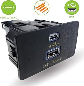 Type-C + USB Dual Interface Module Fit for 2011-2015 Lincoln, for 2011-2015 Ford F-150 Edge Focus Fusion Escape Super Dut Explorer Apple Carplay SYNC 3, Media Adapter Plug Interface, ONLY 3.4 Version