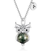 Palpitate Owl Gifts Owl Necklace for Women Sterling Stilver Pendant Necklace Jewelry Christmas Gifts for Spiritual Energy