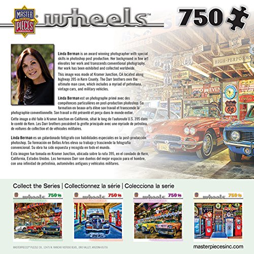 MasterPieces Wheels Triple Threat - Classic Sports Cars 750 Piece Jigsaw Puzzle by Linda Berman