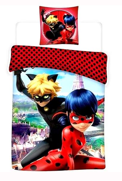 Ladybug Cat Noir Single Duvet Cover And Pillowcase Setkids Duvet Cover