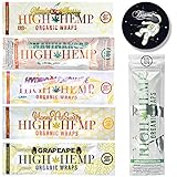 6 Count Variety Pack of Organic Wraps - Tobacco Free, Vegan, Non-GMO - 1 Pack Each of 6 Flavors - Grape Ape, Honey Pot Swirl, Maui Mango, Original, Hydro Lemonade, Cherry + Beamer Smoke Sticker