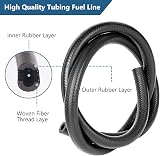 URAQT 6mm Fuel Line Hose 1 m 1/4 inch ID with 6 Clamps for Cars Tractors view 3