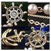 S&E Men's Elegant Lapel Pin Badge with Chains Brooch Pin for Suit Tuxedo (Anchor)