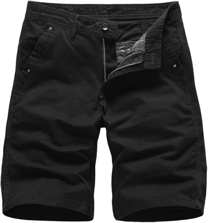 TieNew Mens Slim Fit Cotton Chino Shorts Summer Casual Short Pants