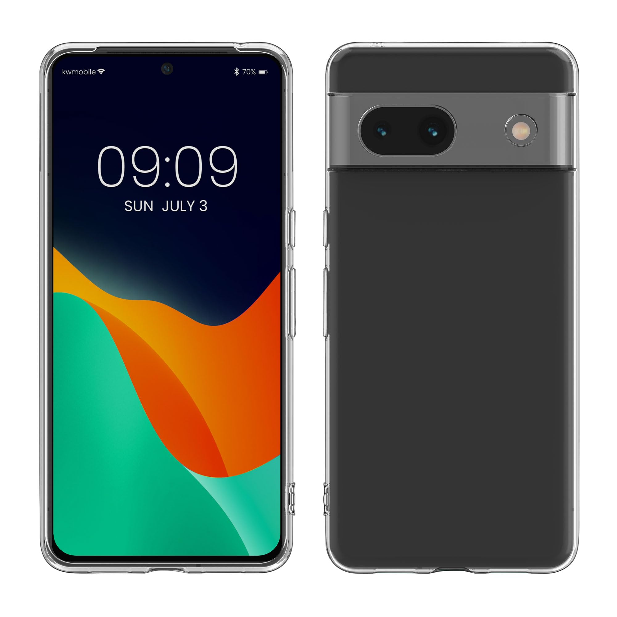 kwmobile Case Compatible with Google Pixel 8a - Clear Case Soft Slim Flexible Protective TPU Phone Cover - Transparent — image 1