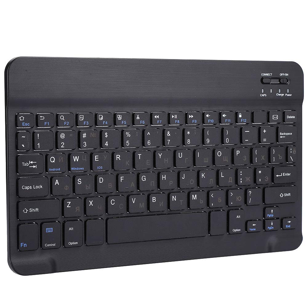Topiky Wireless Russian Keyboard, Portable Ultra-slim BT 80-keys Multimedia Ergonomic Keyboard for Mobile Phone Desktop Tablet PC