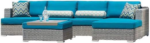 Sirio Niko Peacock 6 Piece Sectional Patio Furniture Set Amazon Ca Patio Lawn Garden