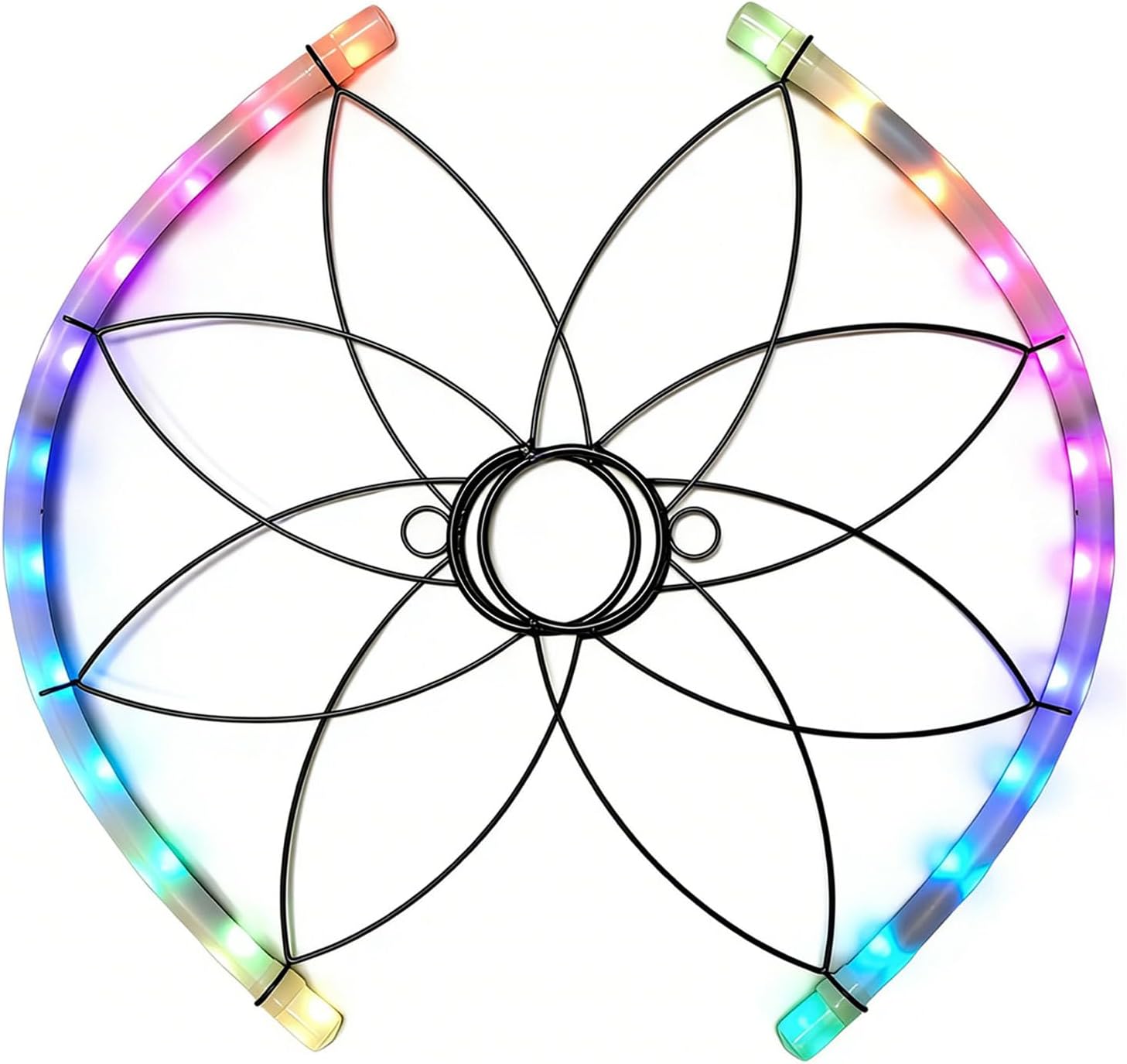 Vibrant LED Flow Fans - Multicolor Pattern - Flow Rave Toy, for Dancing,Parties,Light Shows, Music Festival - Synced Group Entertainment Prop