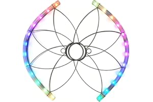 Vibrant LED Flow Fans - Multicolor Pattern - Flow Rave Toy, for Dancing,Parties,Light Shows, Music Festival - Synced Group En