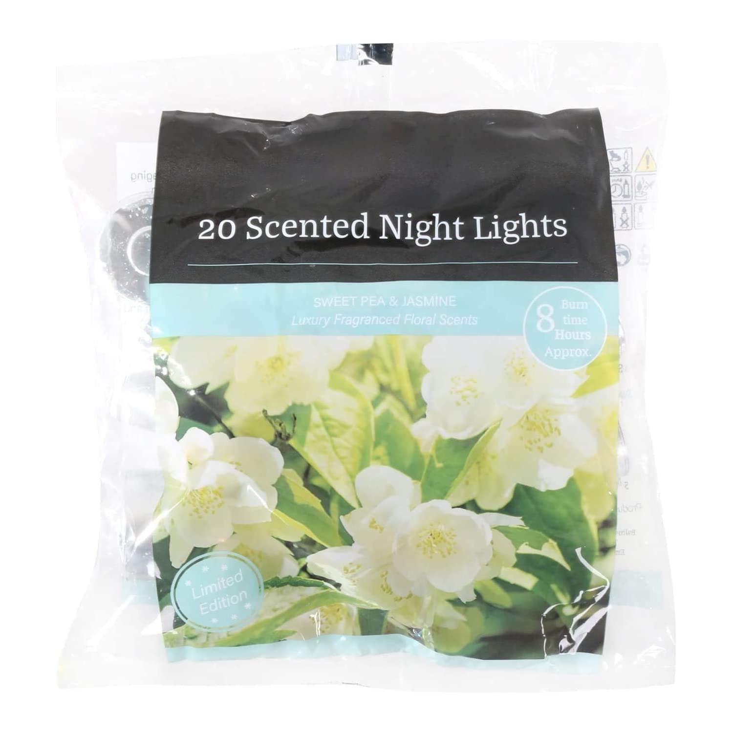 OnlineStreet Scented Tealight Votive Candles Pack - Wax Tarts in Different Assorted Refreshing Fragrances with 8 Hours Burning Time (Sweet Pea & Jasmine)