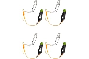 Cwmiibili 4 Pcs Plus Line Release, 17 Inches Downrigger Release Stacker Clip Fishing Leader with Longline Snap Clips