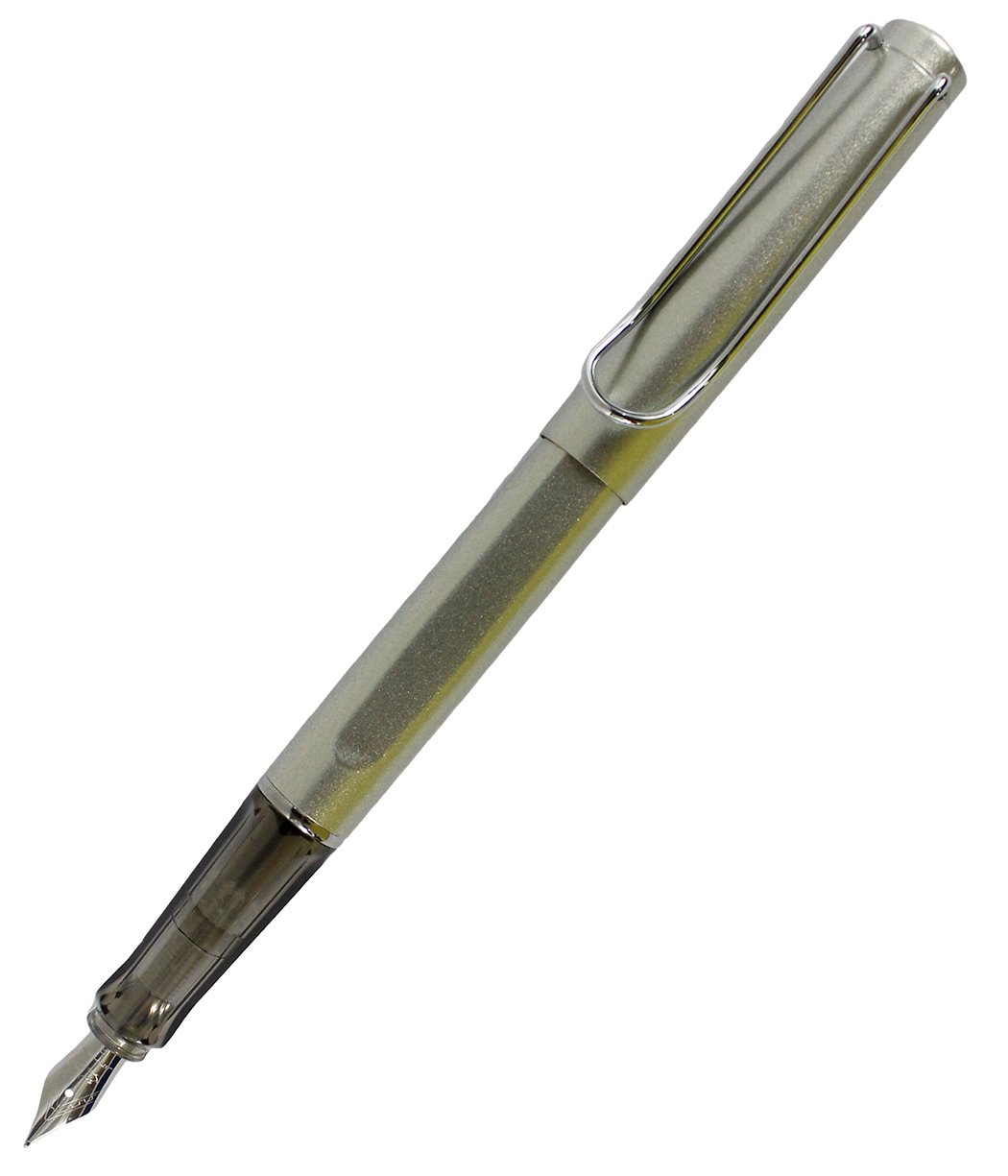 Gullor Jinhao Metal Fountain Pen 599, U Type Silver Trim, Silver